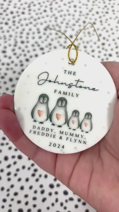 Family Christmas Ornament Personalised Names Decoration 2024 Gift