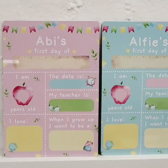 First Day Of School Sign Personalised Reception Back To School Wipeable Board