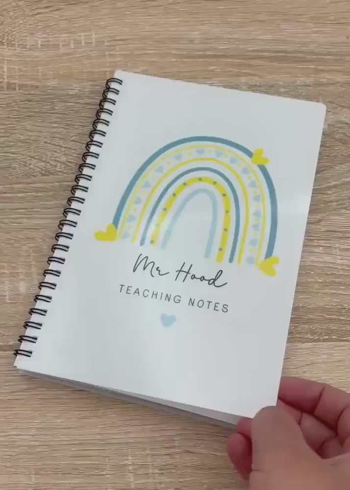 Personalised Teacher Gift Notebook End of School Term Thank You Present