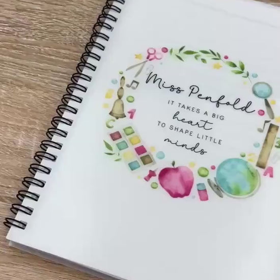 Personalised Teacher Gift Notebook End Of School Term Thank You Gift