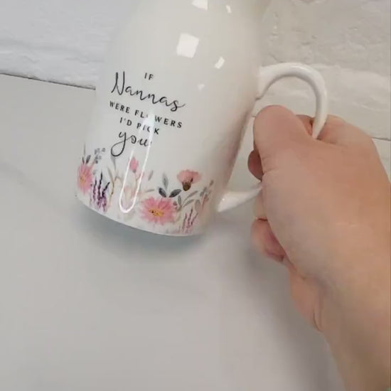 Personalised Vase Grandma Nanny Auntie Ceramic Flower Jug Mother's Day Gift