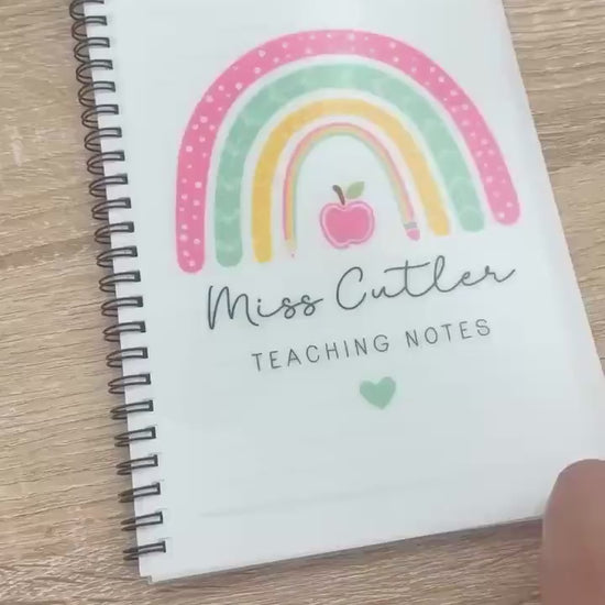 Personalised Teacher Gift Notebook End of Term School Term Notepad