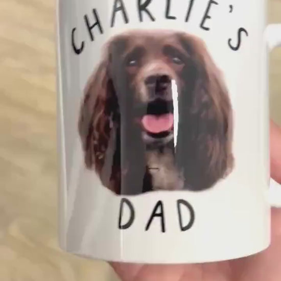 Personalised Dog Photo Mug: Custom Pet Gift for Dog Dad