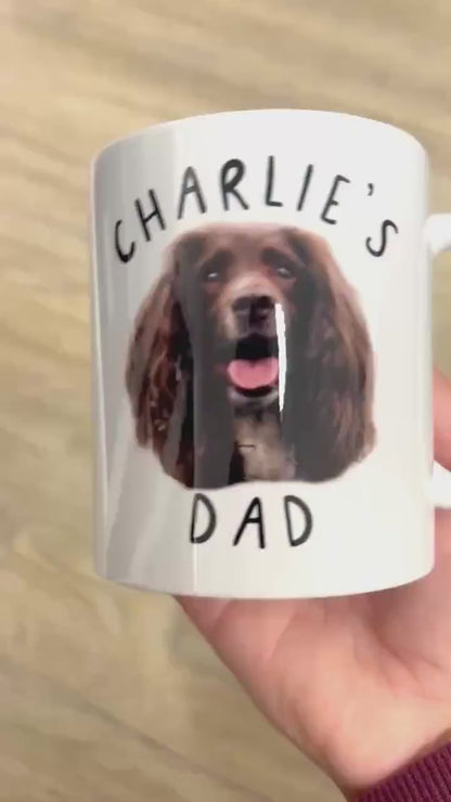 Personalised Dog Photo Mug: Custom Pet Gift for Dog Dad