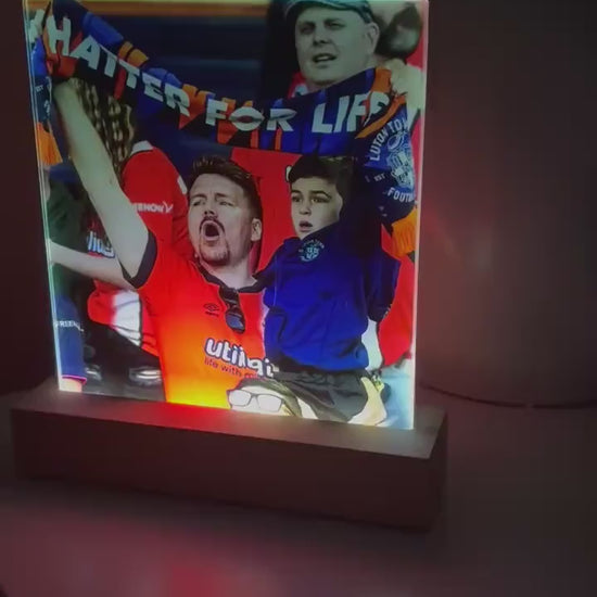 Photo Panel Glass Light Up LED Personalised Picture Gift