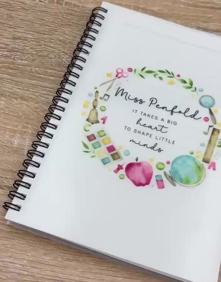 Personalised Teacher Notebook: End of Term Gift, A5 or A4