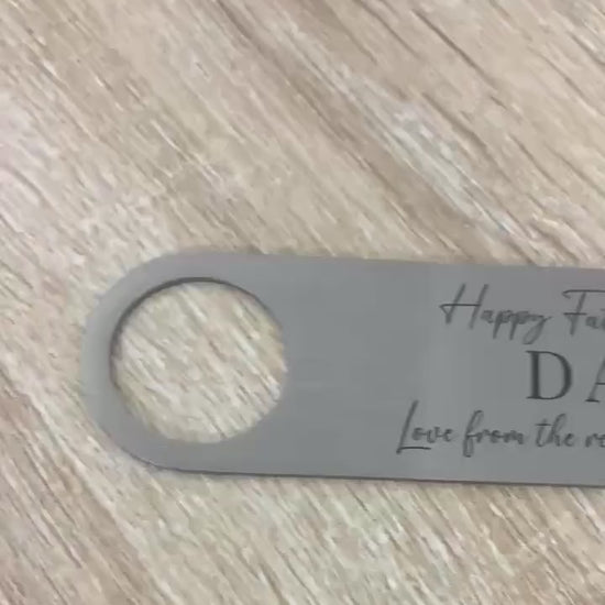 Personalised Father's Day Bottle Opener: Custom Dad Gift