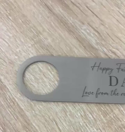 Personalised Father's Day Bottle Opener: Custom Dad Gift