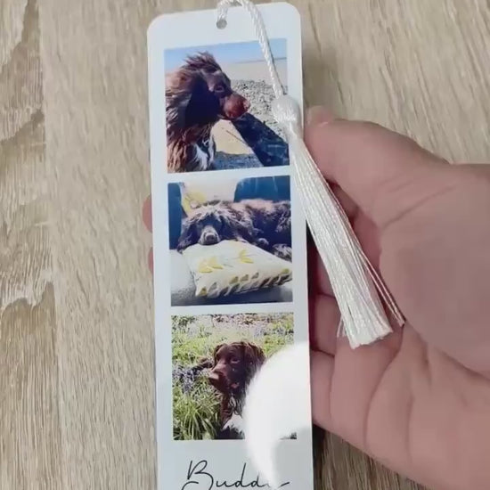 Personalised Couple Photo Bookmark Metal Anniversary Birthday Gift