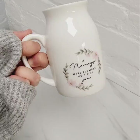 Mother's Day Personalised Vase Grandma Nanny Auntie Ceramic Flower Gift