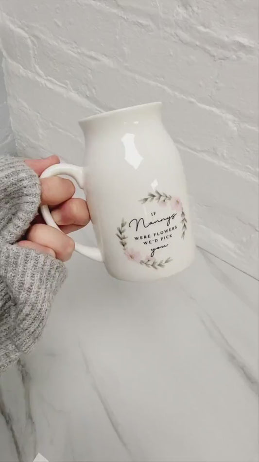 Mother's Day Personalised Vase Grandma Nanny Auntie Ceramic Flower Gift