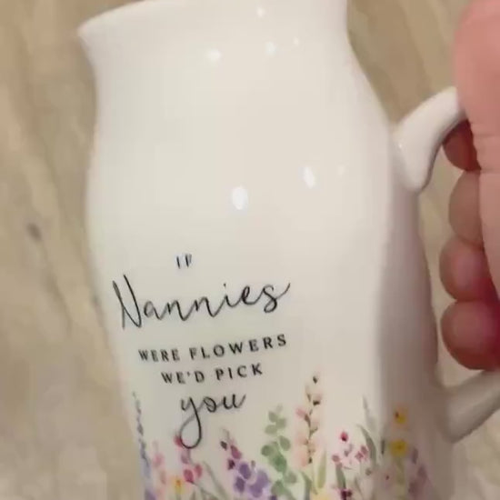 Personalised Vase Mummy Grandma Nanny Mum Ceramic Flower Jug Birthday Gift