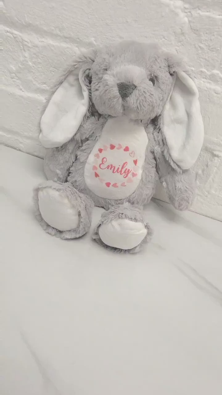Personalised Valentine's Bunny Teddy Gift Girl Girlfriend Soft Toy Present