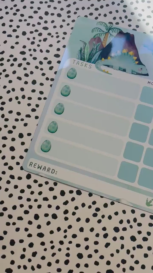 Personalised Wipeable Reward Chart Kids Chore Dry Erase Daily Task White Board