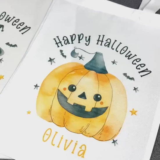 Halloween Bag Personalised Kids Trick Or Treat Sweet Gift Boo Bag