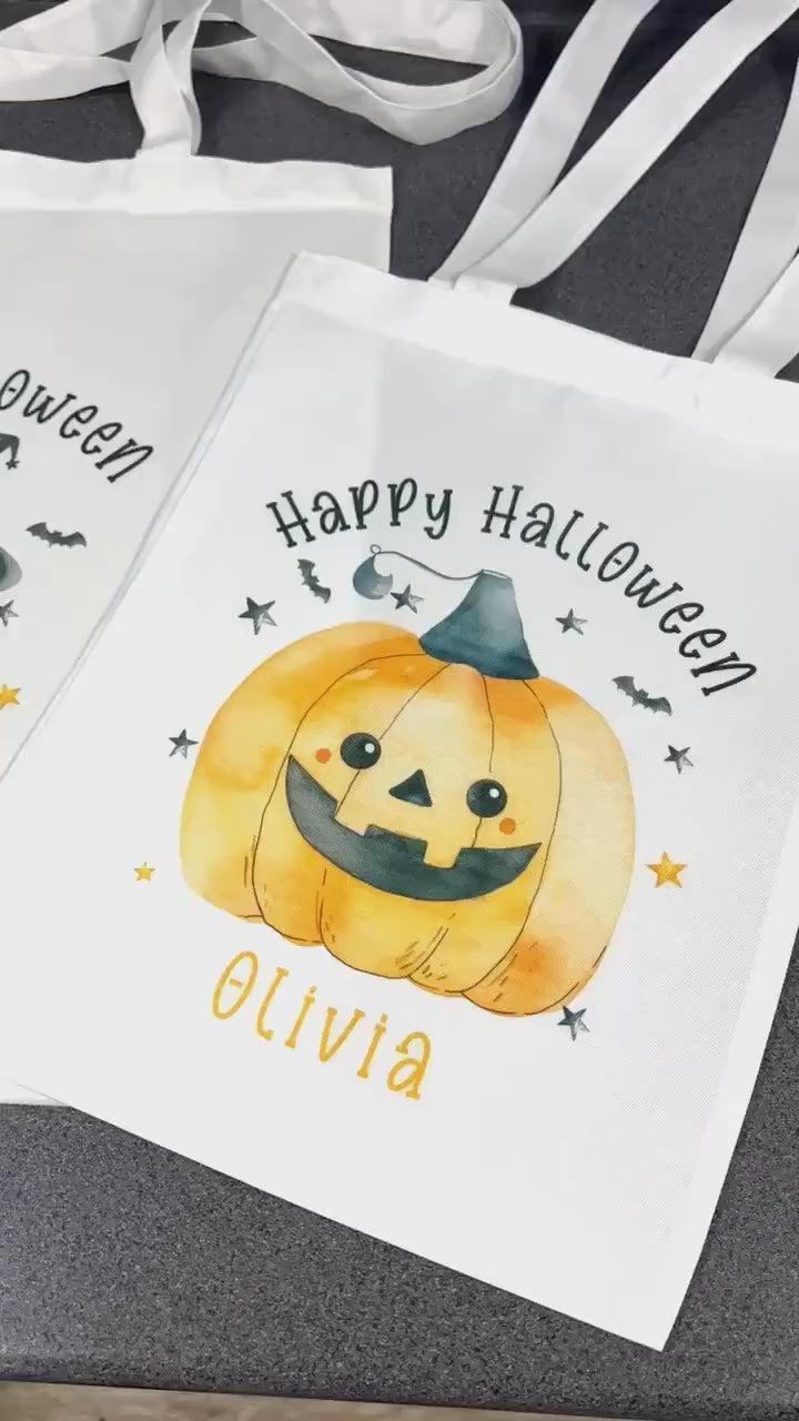 Halloween Bag Personalised Kids Trick Or Treat Sweet Gift Boo Bag