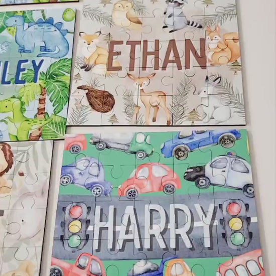Personalised Childrens Jigsaw Puzzle Boys Dinosaur 25pcs Gift