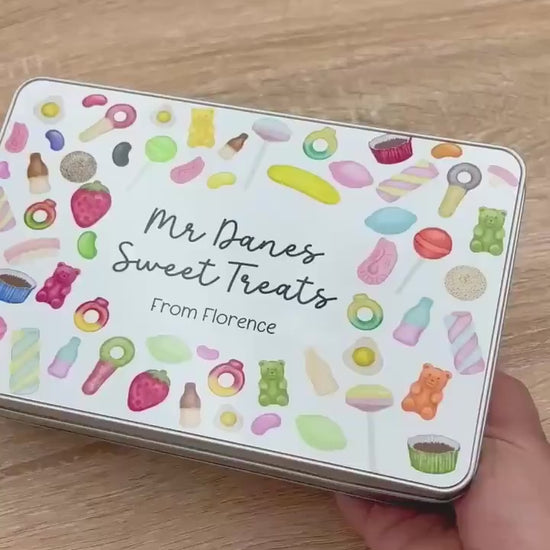 Personalised Sweets Tin Custom Name Candy Treat Storage Gift