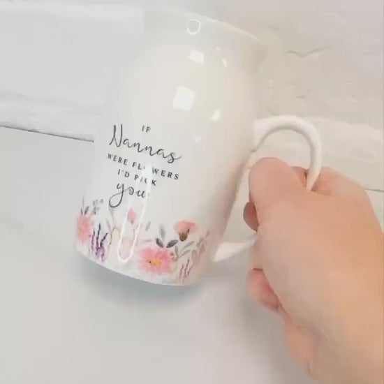 Personalised Vase Grandma Nanny Auntie Ceramic Flower Jug Gift