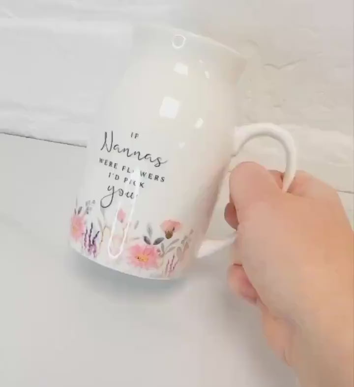 Personalised Vase Grandma Nanny Auntie Ceramic Flower Jug Gift