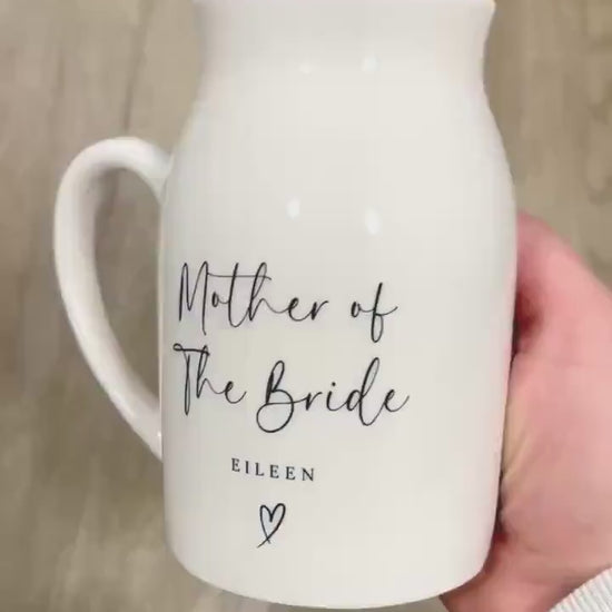 Personalised Mother Of The Bride Vase Mum Wedding Ceramic Gift