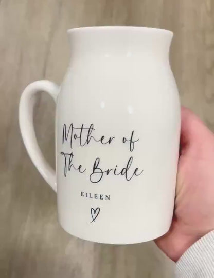 Personalised Mother Of The Bride Vase Mum Wedding Ceramic Gift