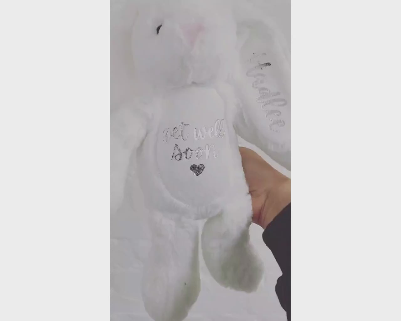 Get Well Soon Soft Toy Bunny Personalised Teddy Baby Childrens Sister Brother Gift
