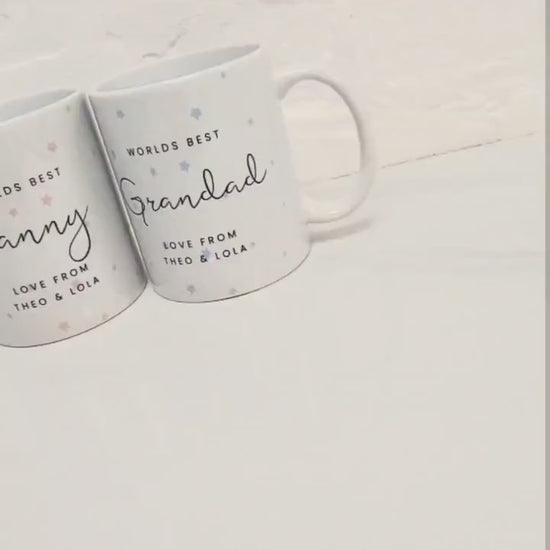 Personalised Nanny & Grandad Mug: Grandparents Gift